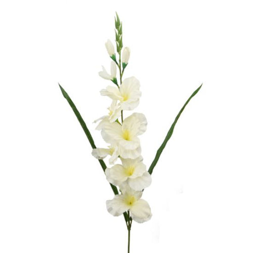 78cm Large Gladiolus Spray Ivory - Single Stem Artificial Flower