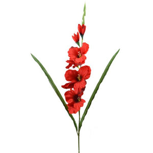 78cm Large Gladiolus Spray Red - Single Stem Artificial Flower