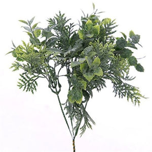 22cm Plastic Fern and Leaf Greenery Pick