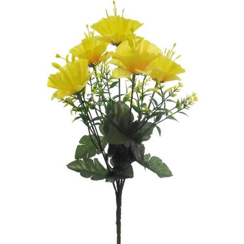 32cm Mini Daffodil Bush Yellow with Grass