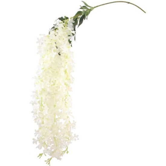 114cm Trailing Blossom Spray Ivory - Artificial