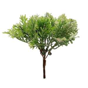 13cm Christmas Glittered Snowy Foliage Pick Green