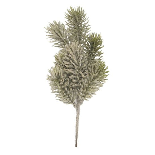 28cm Snowy Glittered Green Spruce Spray - Christmas Wreath