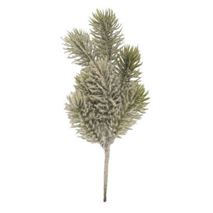 28cm Snowy Glittered Green Spruce Spray - Christmas Wreath