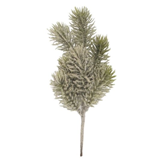28cm Snowy Glittered Green Spruce Spray - Christmas Wreath