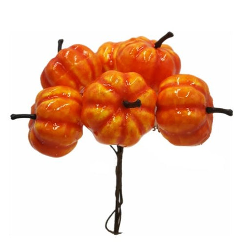 Bag of 12 - 12cm Mini Pumpkin Bundle - 12 Bundles of 6 Pumpkins