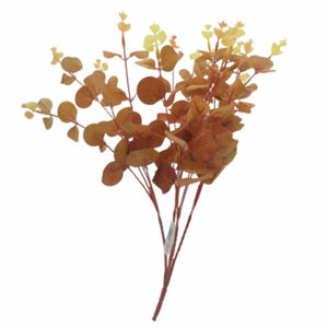 50cm Eucalyptus Bush Orange Brown - Greenery Autumn Foliage