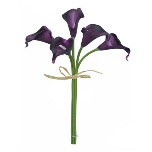 35cm Purple Calla Lily Bundle (5 Stems)