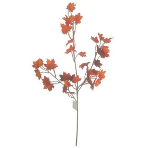 80cm Autumn Mapel Leaf Spray Orange/Red