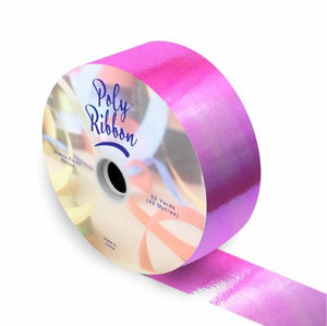 50mm Iridescent Pink Polypropylene Ribbon (50 Yards)