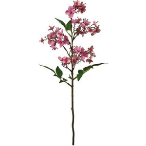52cm Pink Real Touch Daphne Spray Stem - Artificial Flowers