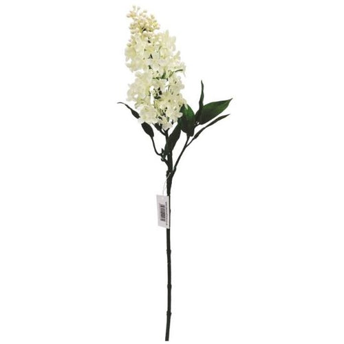 63cm Lilac Spray White/Ivory - Artificial Flower Single Stem