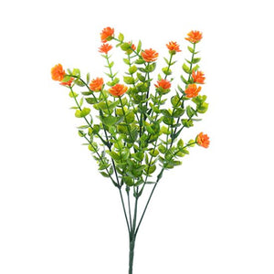 35cm Plastic Blossom Foliage Bush Orange/Green