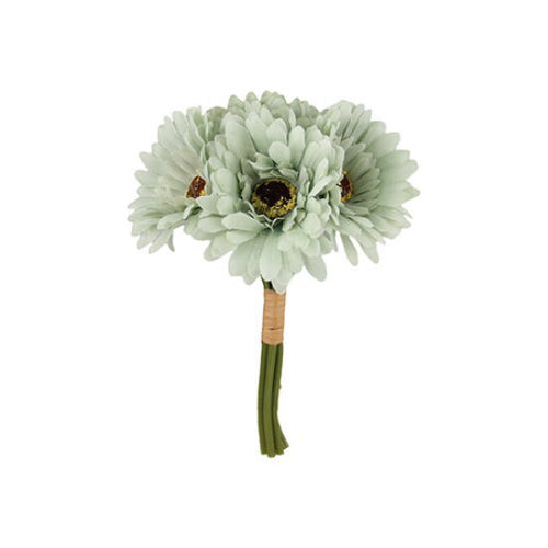 23cm Gerbera Bundle - 6 Stems - Sage Green