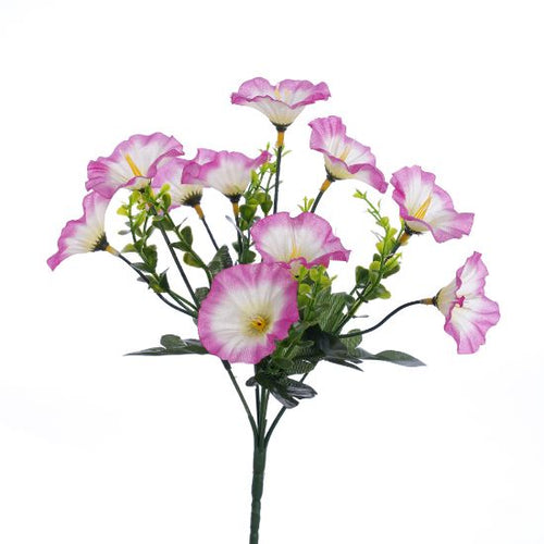 30cm Lilac / Ivory Morning Glory Bush - Artificial Flower