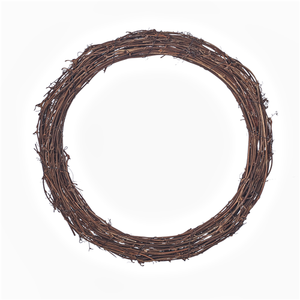 35cm (14") Natural Rattan Grape Vine Wicker Wreath Ring