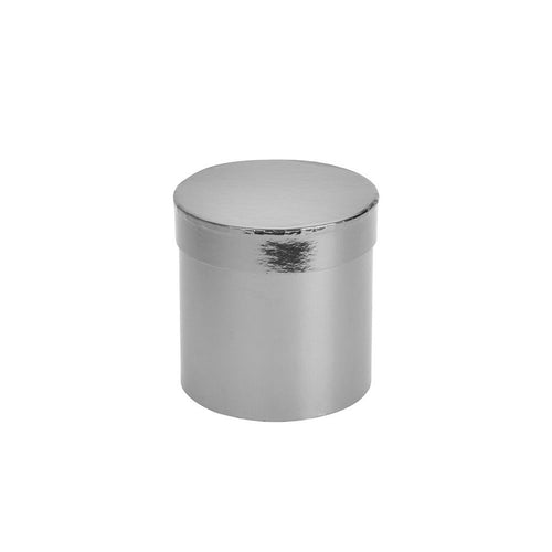 14cm x 13cm Small Hat Box - Metallic Silver