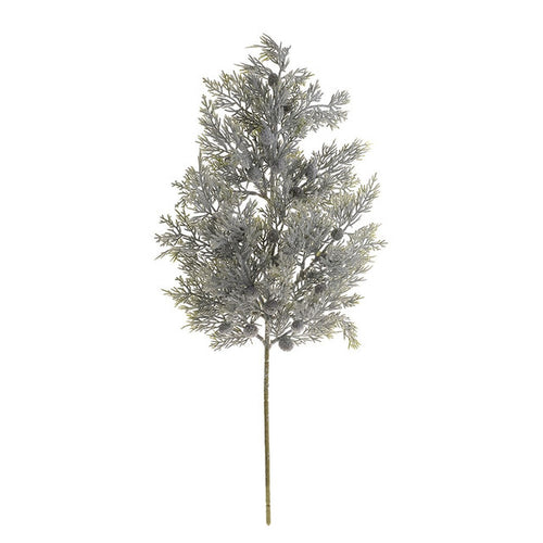 65cm Christmas Branch Silver With Acorns - Xmas Artificial Greenery