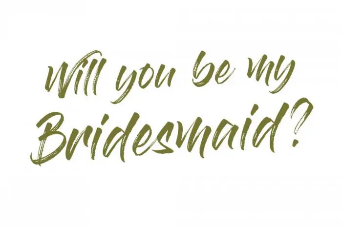 Pack of 25 - Folding Cards - Will you be my Bridesmaid?