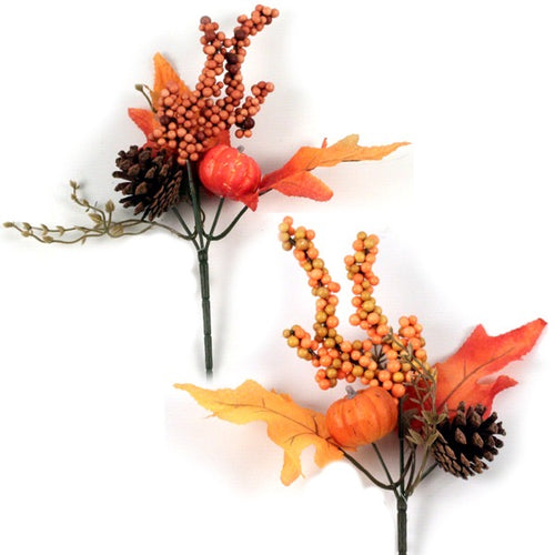 Autumnal Pick - Maple Leaf Pumpkin Cones