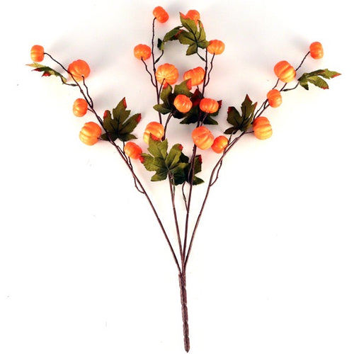80cm Large Deluxe Orange Pumpkin Spray - Autumn