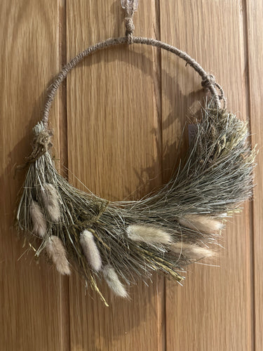 FLASH SALE PRODUCT - 25cm Dried Natural Pampas Wreath