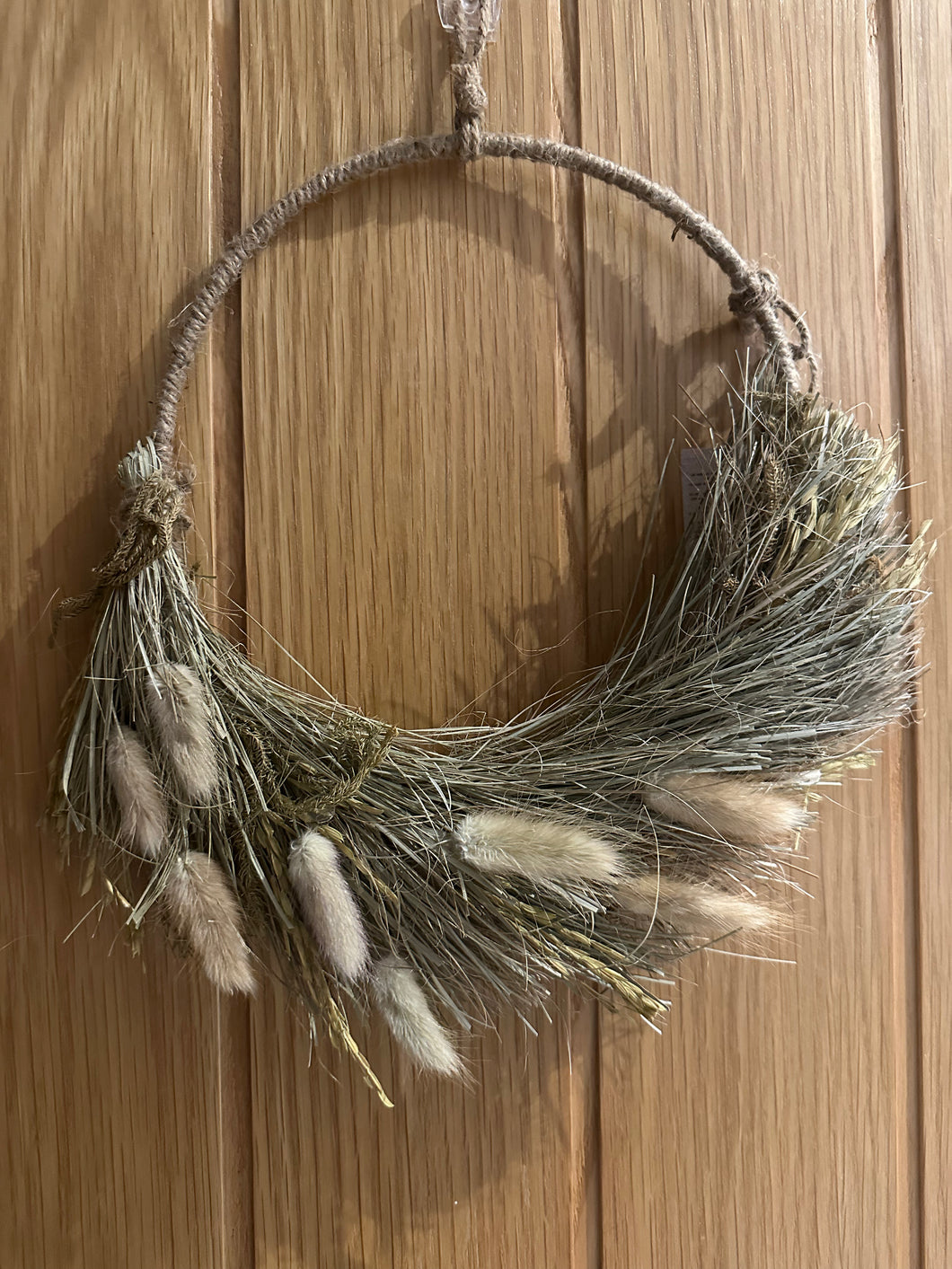FLASH SALE PRODUCT - 25cm Dried Natural Pampas Wreath