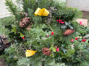 Fresh Plain English Spruce Wreaths - CLICK AND COLLECT ONLY