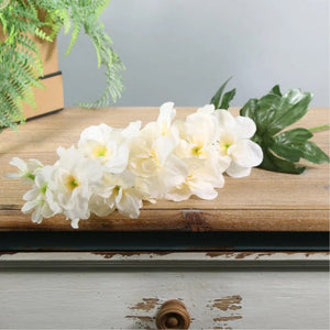 77cm Garden Delphinium Spray Cream - Artificial Flower Single Stem