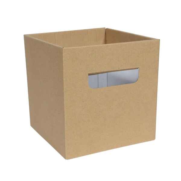 10 x Natural Kraft Flower Box with Handles - 15cm x 15cm