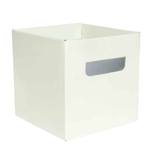 10 x Pearlised Cream Flower Box with Handles - 15cm x 15cm