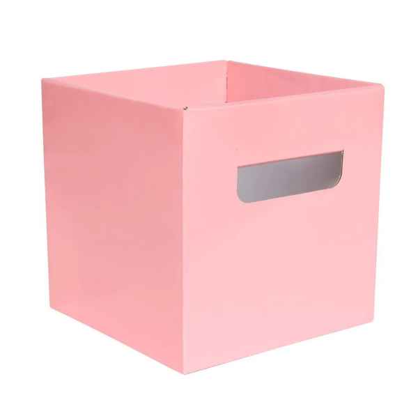 10 x Pearlised Pastel Pink Flower Box with Handles - 15cm x 15cm