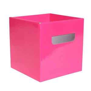 10 x Pearlised Hot Pink Flower Box with Handles - 15cm x 15cm
