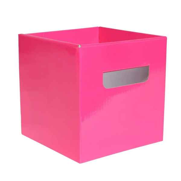 10 x Pearlised Hot Pink Flower Box with Handles - 15cm x 15cm