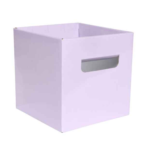 10 x Pearlised Lilac Flower Box with Handles - 15cm x 15cm
