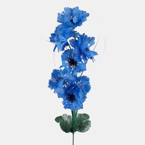 40cm Artificial Blue Cornflower - Single Stem