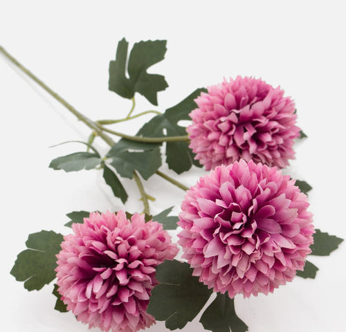 66cm Cerise Chrysanthemum Single Stem -  Artificial Flower