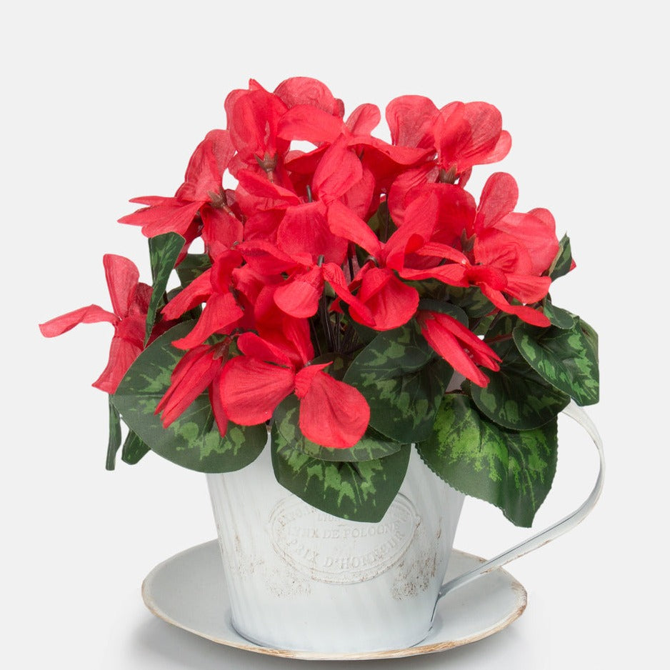 30cm Artificial Cyclamen Plant - Mixed Colours