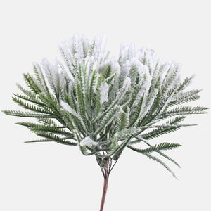 18cm Snow Covered Cypress Greenery Pick  - Christmas Artificial Xmas