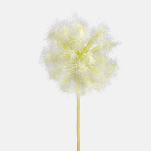 50cm Artificial Cream Dandelion Single Stem - Autumn