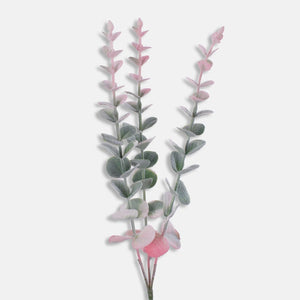 55cm Artificial Pink Eucalyptus Single Stem - Autumnal Greenery