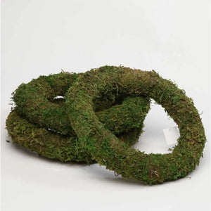 Box of 10 - 10" (25cm) Moss Ring - Christmas Decoration Wreath