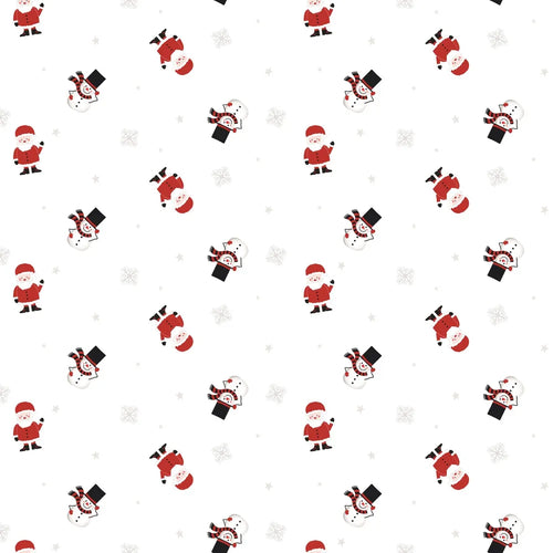 80cm x 100m - Santa / Snowman Christmas Film Cellophane - LARGE ITEM