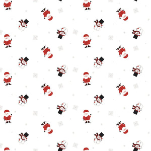 80cm x 100m - Santa / Snowman Christmas Film Cellophane - LARGE ITEM