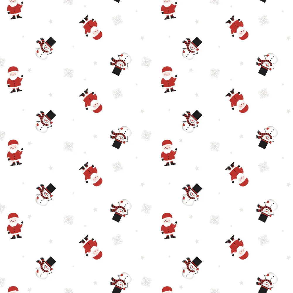 80cm x 100m - Santa / Snowman Christmas Film Cellophane - LARGE ITEM