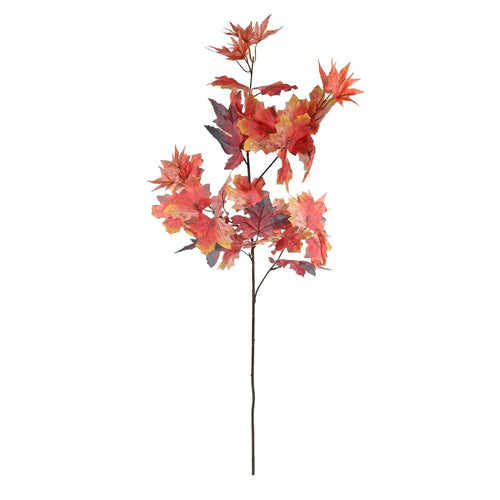 100cm Red Autumn Maple Leaf Single Stem