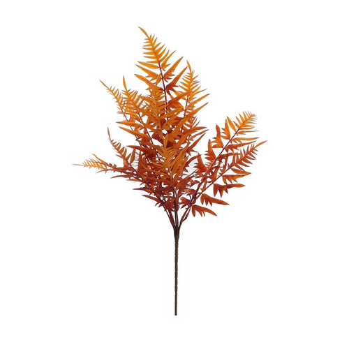 55cm Orange Autumn Fern Bunch