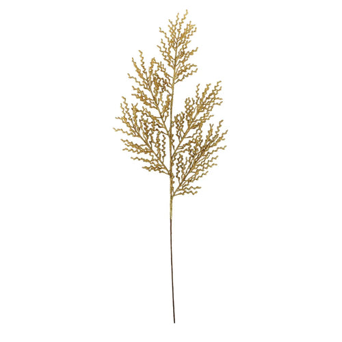 65cm Gold Glitter Wavy Spray - Christmas Xmas Artificial