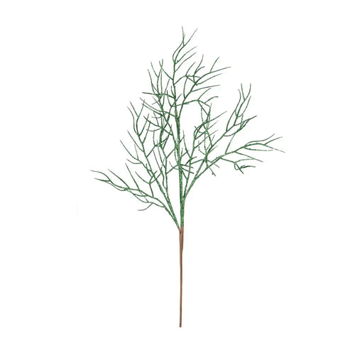 65cm Green Glitter Twig Branch - Christmas Xmas Artificial