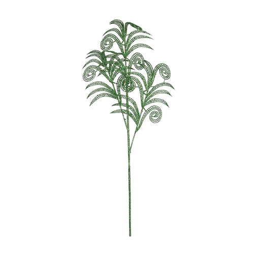 73cm Green Glitter Eucalyptus Stem - Christmas Xmas Artificial